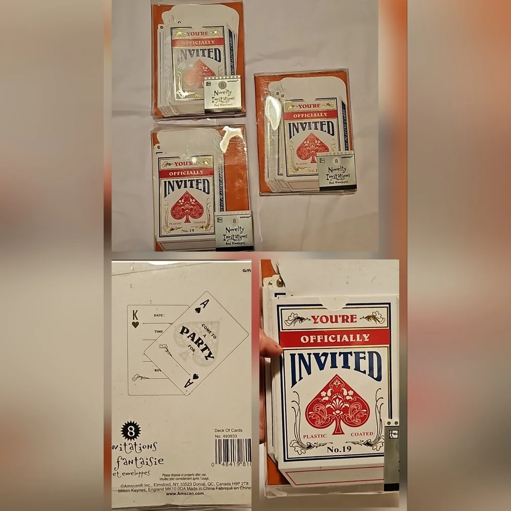 Party Decorations & Invitation Set  Lady Luck Casino Card Night